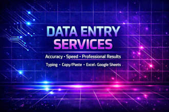 reliable data entry and typing work