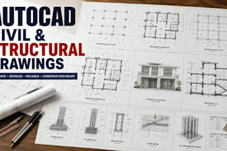 create architectural and civil working drawings in autocad