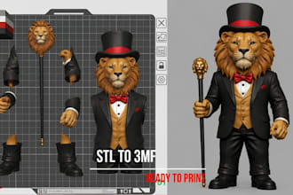 convert stl to 3mf obj, add colors and split models for multicolor 3d printing