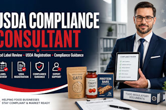 help with usda compliance, food labeling and registration