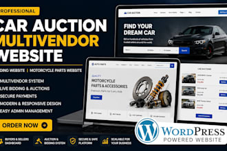 design car auction multivendor website bidding website motorcycle part website