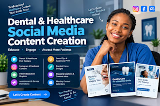 create professional social media posts for dental office