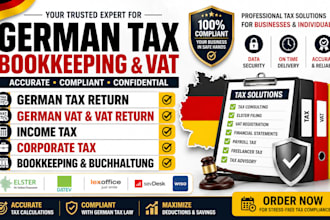 do german tax, bookkeeping, german vat, tax return, income tax, corporate tax