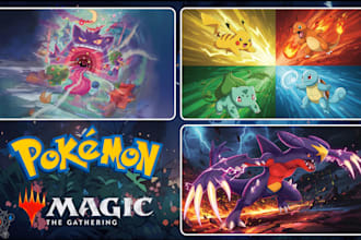 design custom pokemon playmat, anime playmat, oc playmat, mtg tcg playmat