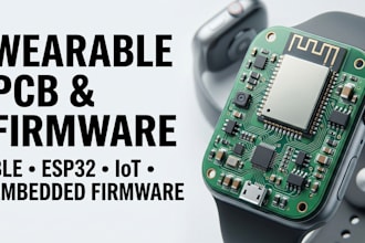 design smart wearable pcb, ble, esp32, iot and embedded firmware