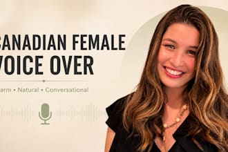 record a warm natural conversational female voice over
