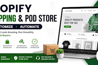 build customize and automate your shopify dropshipping and pod store