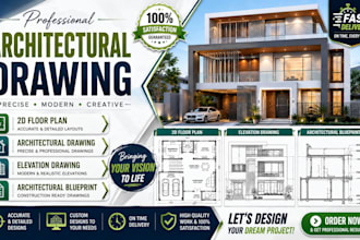 be your architect for 2d floor plan, house layout, layout plans, and drawings