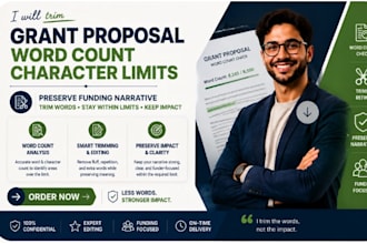 trim grant proposal word count character limits preserve funding narrative