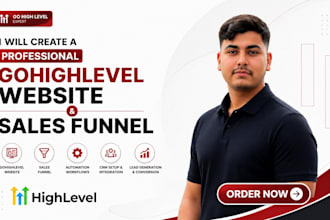 create a professional gohighlevel website and sales funnel