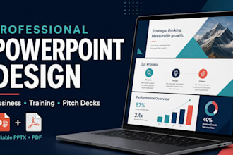 design professional powerpoint presentation for business and  training