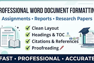 professionally format your word document, report, or assignment