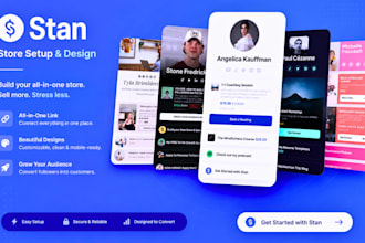 setup and design stan store and upload digital products for your stan store