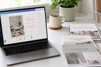 create a professional canva client welcome packet onboarding guide pricing guide