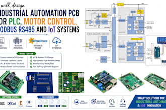 design industrial automation pcb for plc motor control modbus rs485  iot system