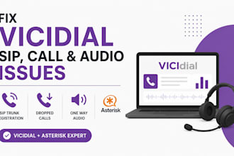 fix vicidial sip trunk predictive dialer issues for USA jamaica call center lead