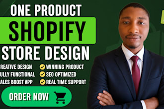 create shopify landing page, shopify product design, shopify product store