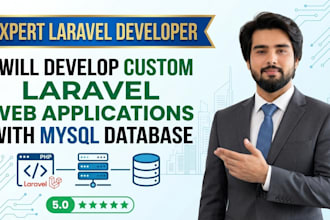build custom laravel web application with mysql database and admin panel