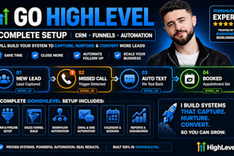 do complete gohighlevel setup crm funnel and workflow automation
