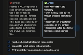 professional resume and cover letter rewrite for job seekers