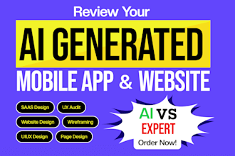 review ai mobile app interface and your website design for better conversion