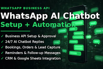 build whatsapp chatbot, setup whatsapp business API, whatsapp automation