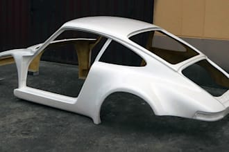 design widebody kit car model, rear bumper, car door separated assemble 3d print