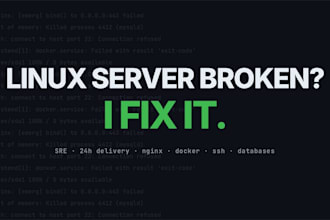 fix any linux server issue, error or downtime fast