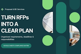 create an rfp compliance matrix and requirements checklist