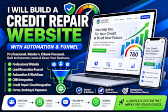 build a credit repair website with automation and funnel