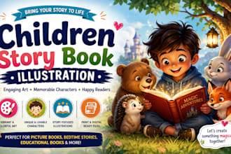 children story book illustration children story children story book illustration