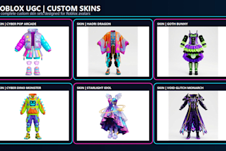 create custom roblox ugc skins and game ready outfits