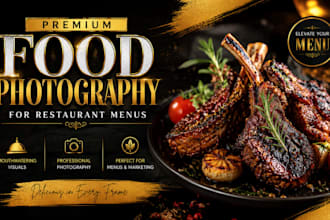 create premium food photography for restaurant menus