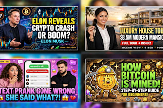 design 3 professional youtube thumbnails