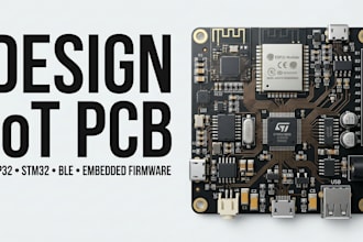 design iot pcb, esp32, stm32, ble and embedded firmware