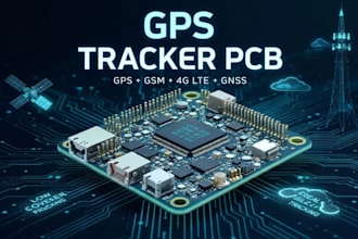 design gps tracker pcb with GSM 4g lte and gnss