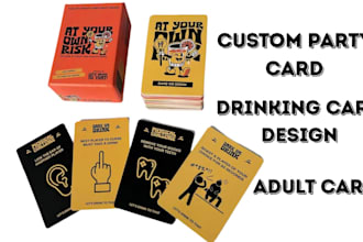 design custom party card game, drinking card,couples card and adult playing card
