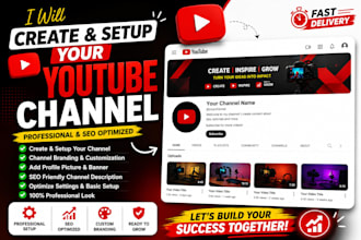 create and setup a professional youtube channel