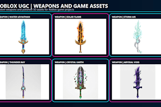 create custom roblox weapons and game ready 3d assets