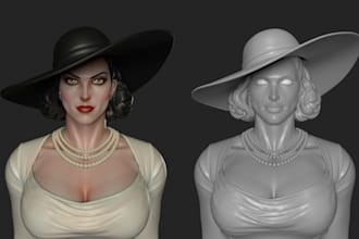sculpt 3d character model for 3d printing or games