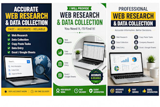 do fast web research and collect accurate data in excel or google sheets