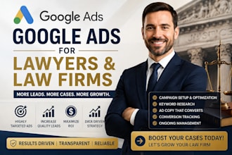 setup, optimize and manage google ads for lawyers and law firms