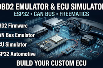 develop custom obd2 emulator firmware, esp32 can bus ecu simulator and freematic