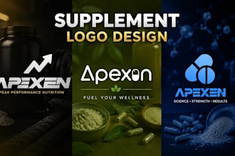 design a premium supplement and nutrition logo