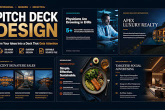 design a professional pitch deck