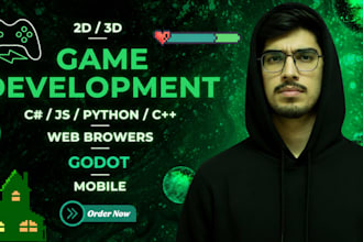 develop 2d 3d html5 game, web browser game, godot game development