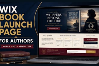 build a wix book launch landing page for your author brand