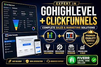 build gohighlevel and clickfunnels sales funnels
