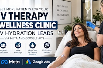 generate iv therapy wellness clinic iv hydration leads via meta and google ads