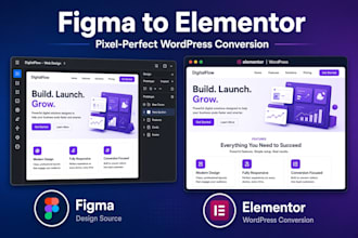 convert figma design to elementor website